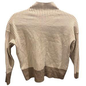 Tan and cream striped sweater